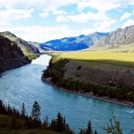 Горная река Катунь в горах Алтае в 4К. Лето - 2017. Часть - 6.