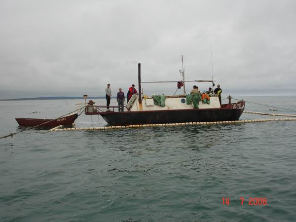 "Жилонка" - судно, на котором два месяца живет и работает бригада рыбаков.