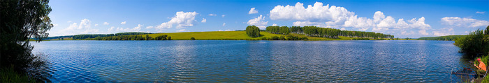 Панорама. фотография сделана из восьми кадров. Озеро находится в Мошковском районе. К сожелению как называется не знаю но карася в нём очень много.