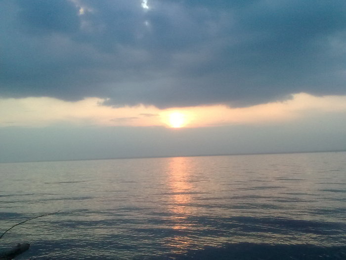 закат  на Обском море