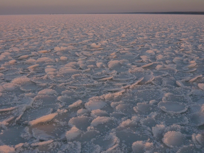 Обское море. Интересно как такие льдины получились?