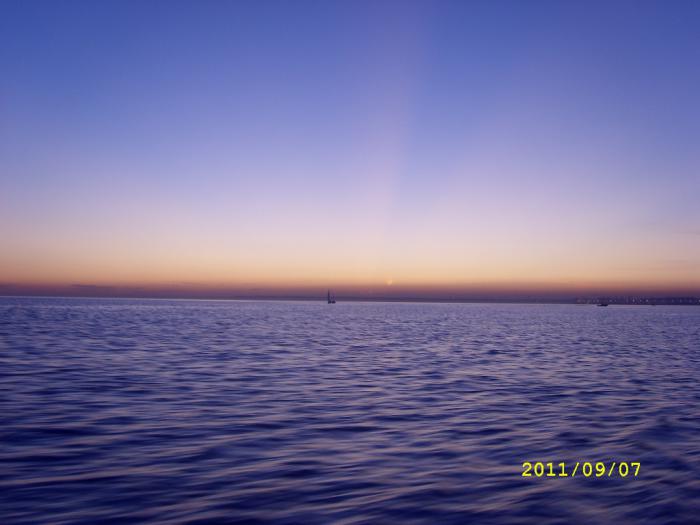 Обское море после заката.