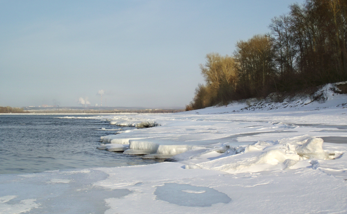 Река иртыш зимой