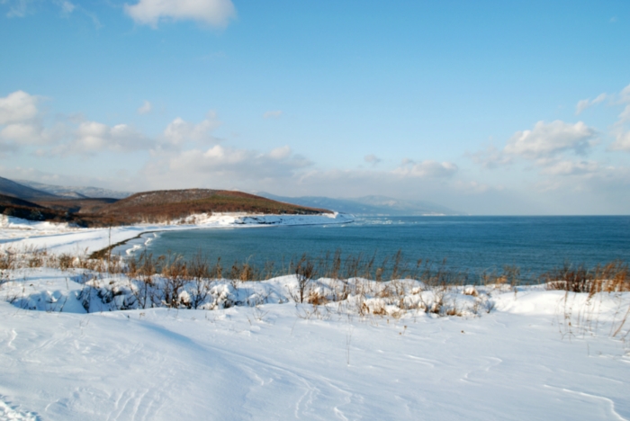 Восточное побережье Охотского моря в декабре