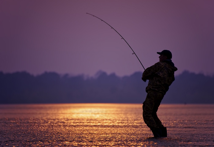 Рыбалка на закате.