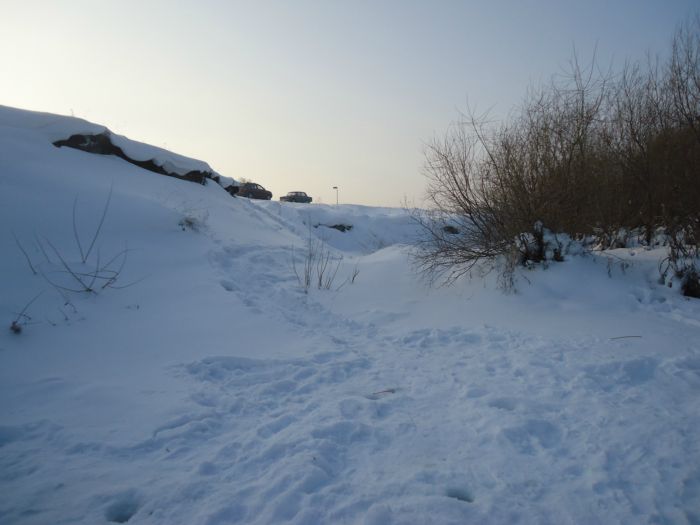 Река Буготак,"Тихая заводь" зимой.