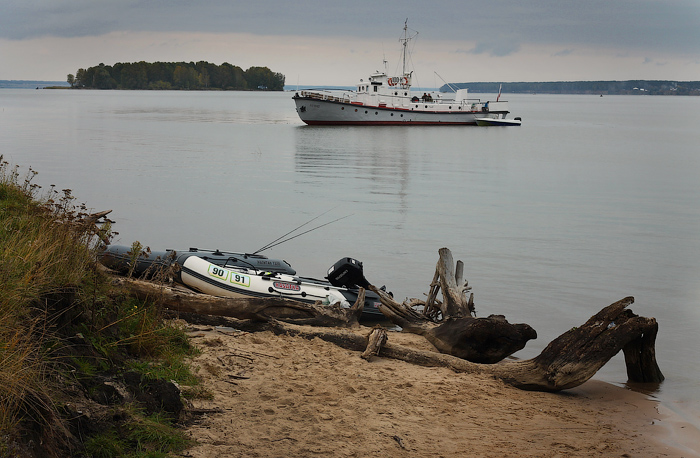 На берегу Обского моря.