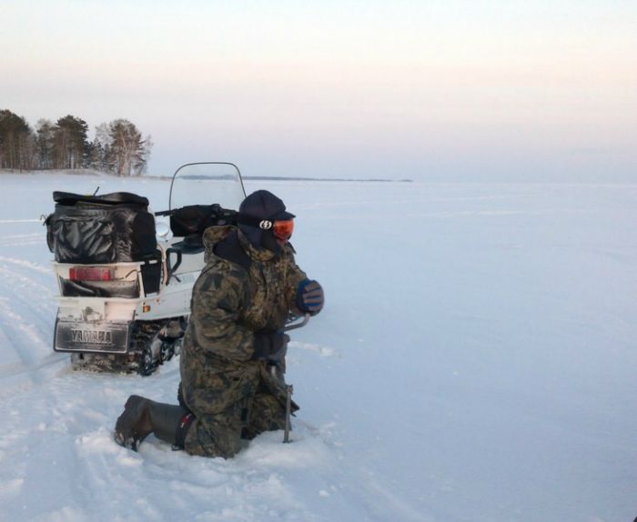 В конце трудового дня.