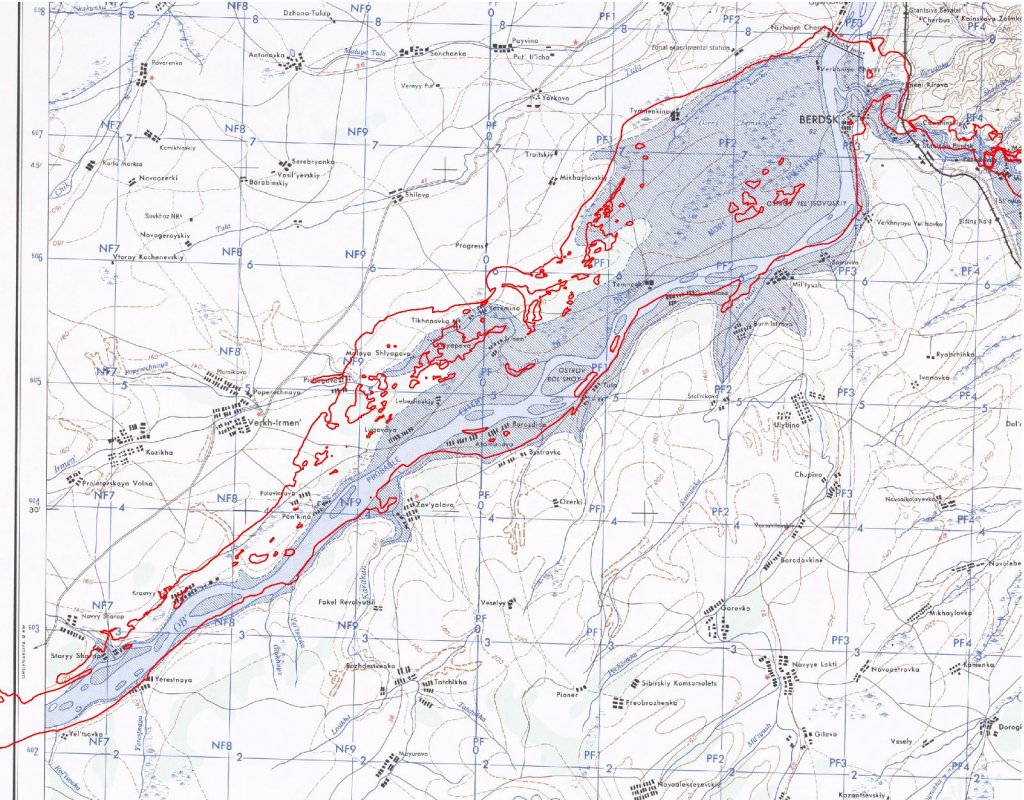 Лоцманская карта обского водохранилища