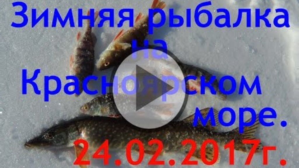Зимняя рыбалка на Красноярском море 24 02 2017г
