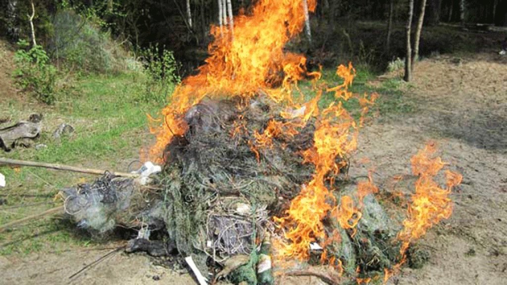 Тимуровцы нашли и сожгли лагерь браконьеров