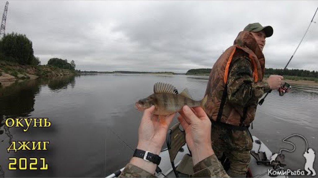 Душим окуня. Рыбалка на джиг 2021. Река Вычегда Республика Коми
