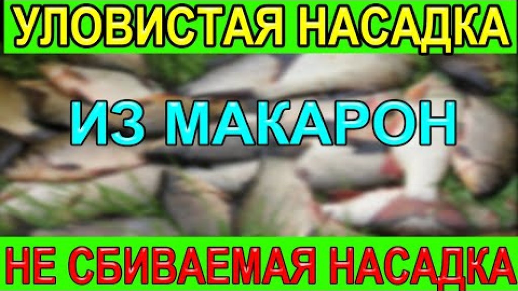 Смотри видео  и ты узнаешь, как сделать уловистую, не сбиваемую насадку из макарон для рыбалки