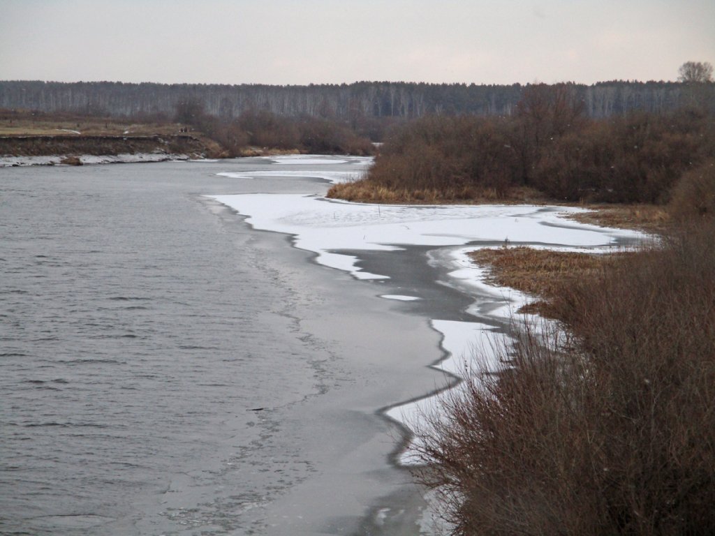 Иня. Пару морозных ночей - и можно выходить на припай.