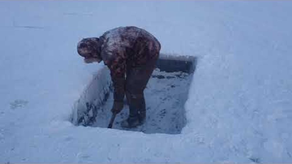 Купание в Якутии в лютый мороз за -55°!!!