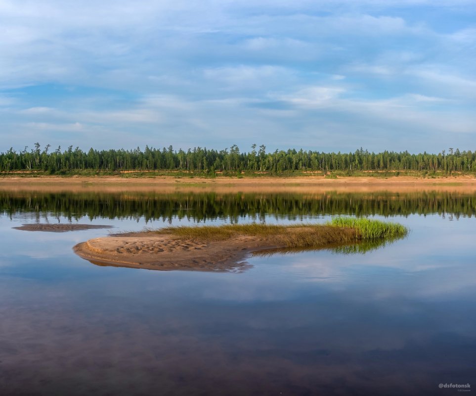 Пляжный островок на Вилюе.