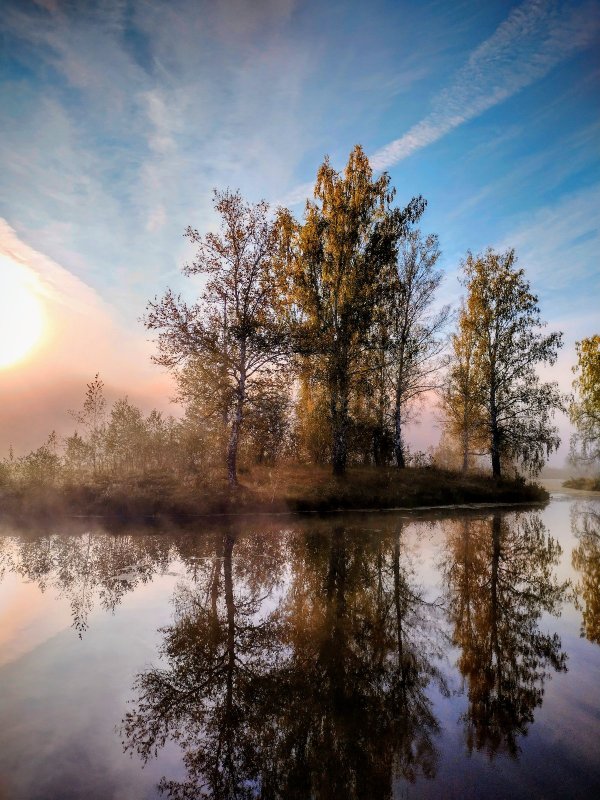 Озеро, утро