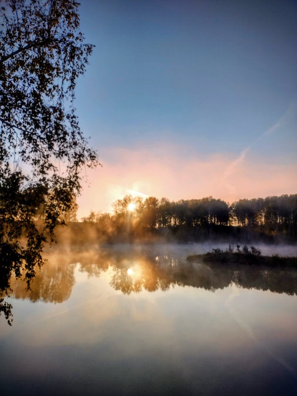 Утро, озеро