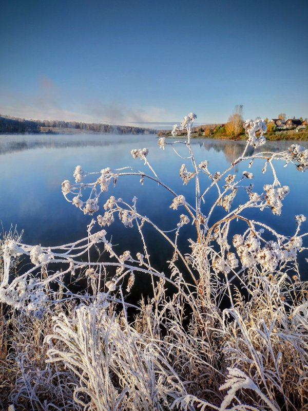Морозное утро на озере-3