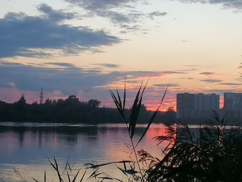 После заката.