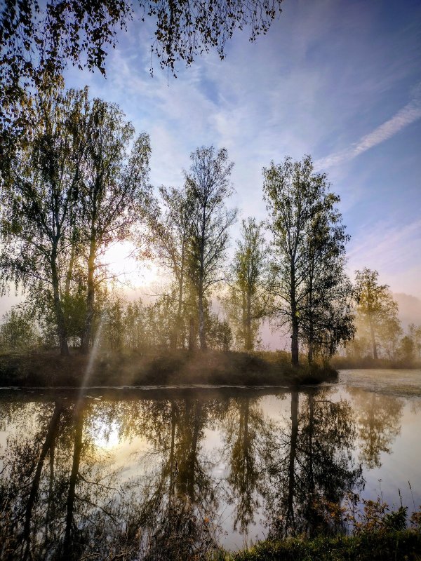 Озеро, утро