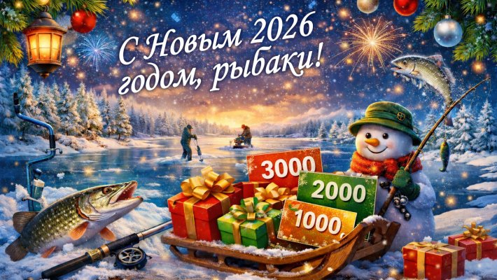 В преддверии нового 2026 года отмечаем самых активных пользователей сайта Fishingsib