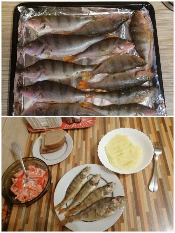 Окунь в духовке.
