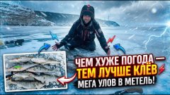 Чем хуже погода — тем лучше клёв! Судак в метель с active target