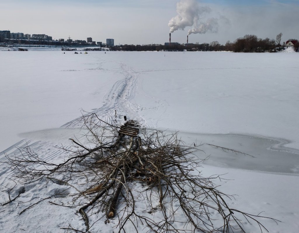 Левая Обь, выход на лед.