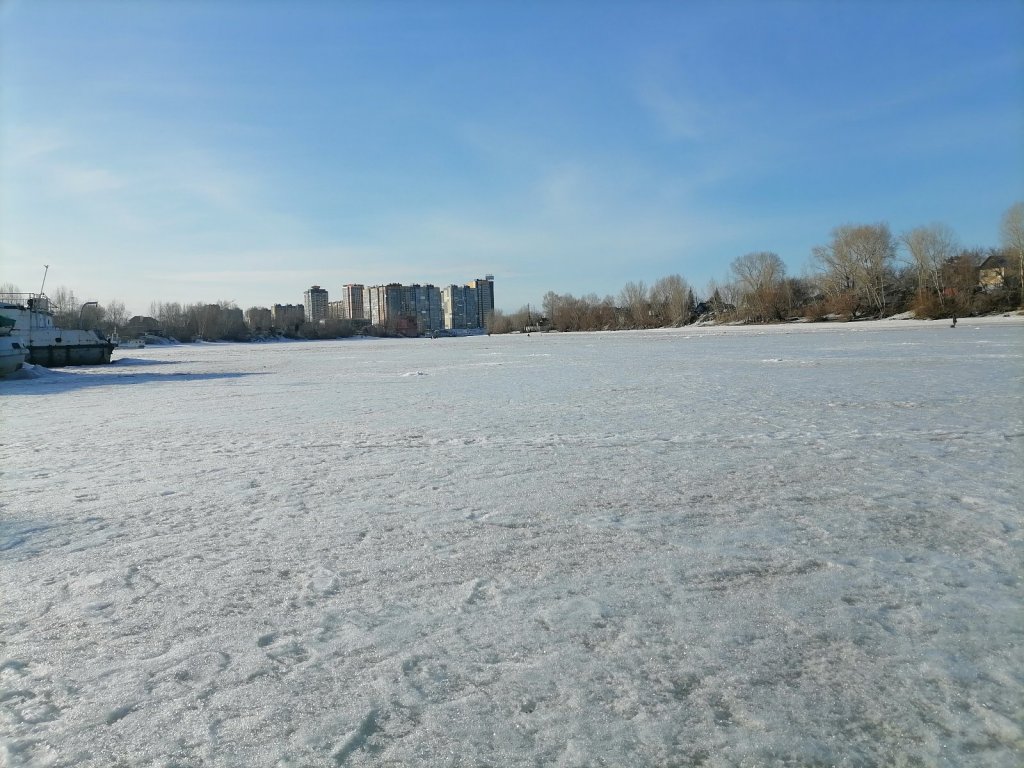 Затон. Ледовая обстановка на сегодняшний вечер.