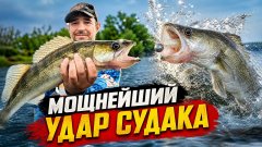 Мощнейший удар судака! А потом я попали в кипящий котел