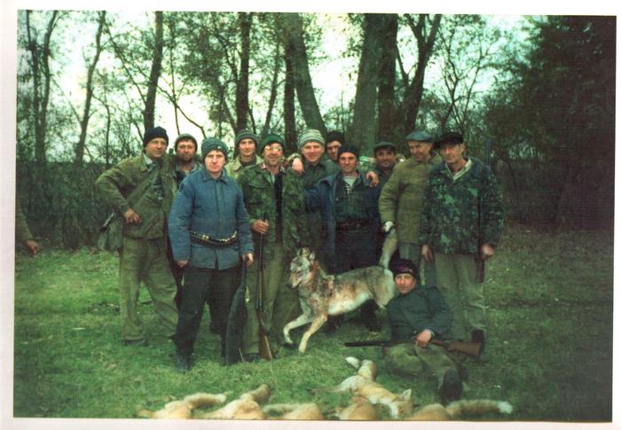 Также скан с 9*12.Охота на лису,но и серого приговорили.