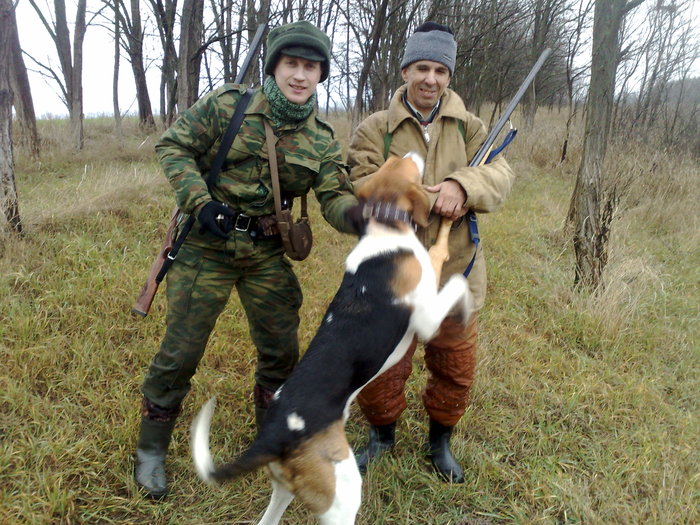 Я слева, Сергей справа, и мой пес Алан  (РПГ)