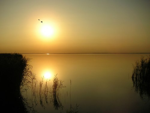 Закат на озере Аткуль
