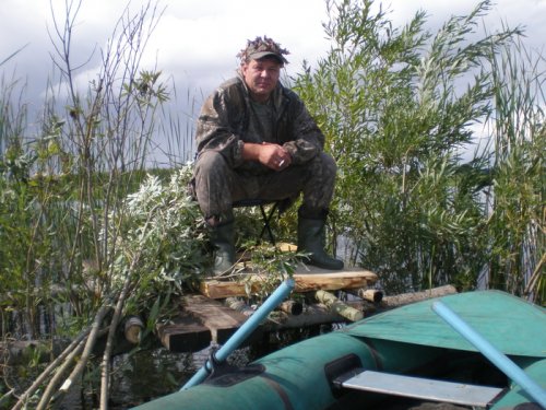 готовлюсь к охоте мой скрадок.