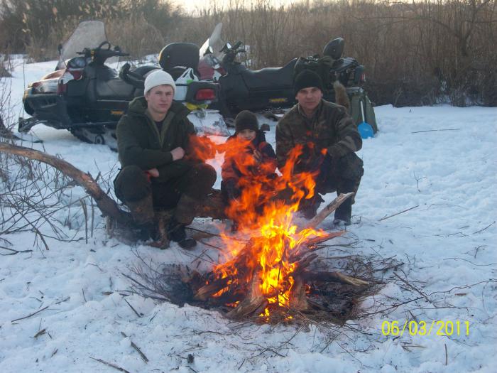 На привале