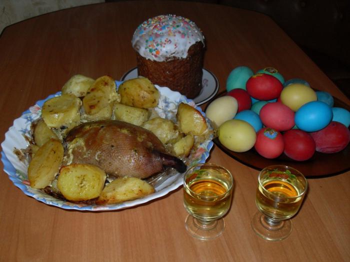 селезень, приготовленный в рукаве
