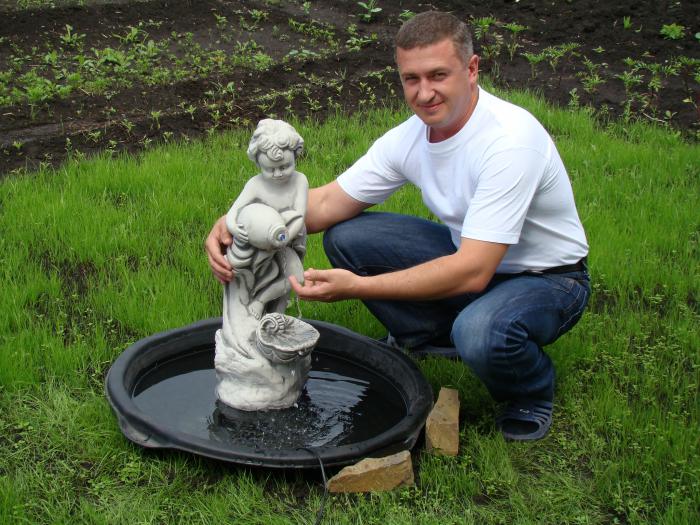 на даче