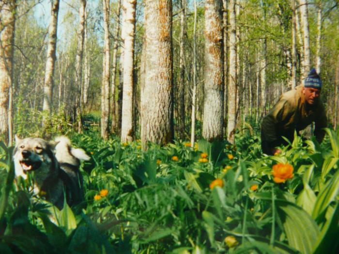 Отец с Квинтой .За колбой.