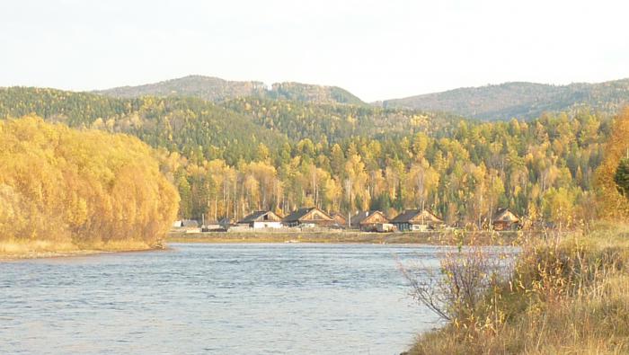 деревушка в тайге