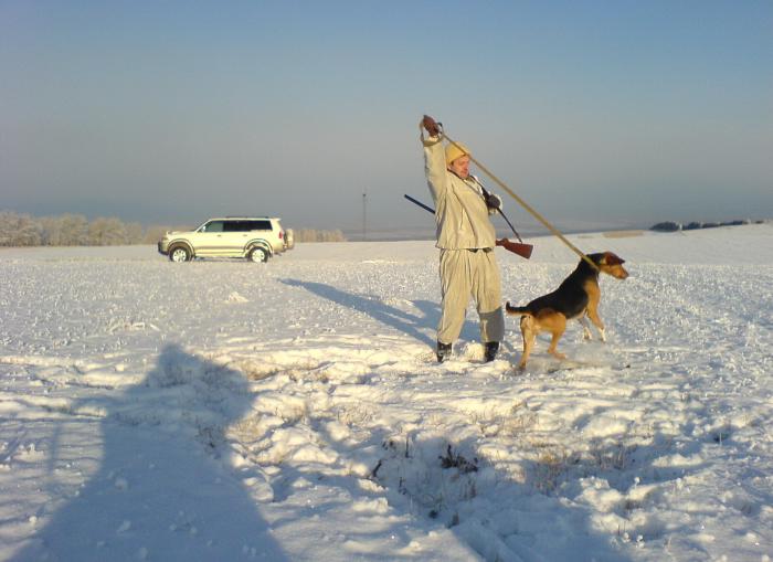 Увидел зайца...