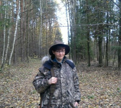 на охоте, польские леса