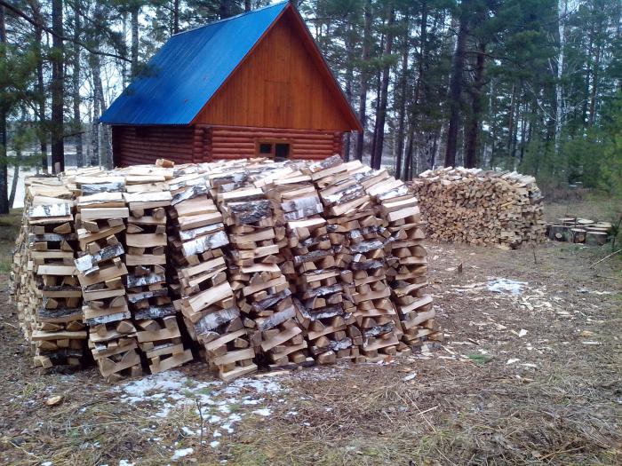 Дров на базу заготовленно.