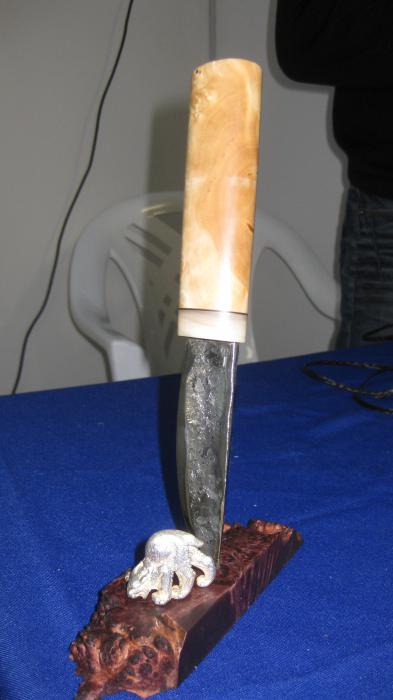Нож якутский, брутальный. Капобереза, кап, кость, серебро.