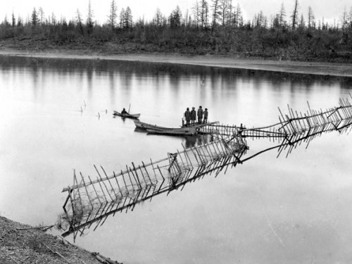 запоры для ловли рыбы. р.Ясачная, юкагиры. 1903г.
