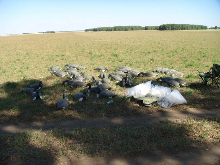 воспоминания о охоте на гуся2009г.на время взяли у знакомых с новосибо!решили проверить их в деле