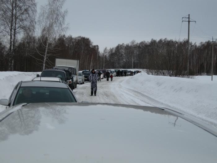 Пробка на московской кольцевой.... Новосибирской , сори...