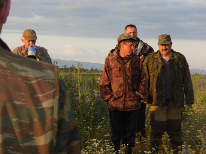 Судейская бригада.  Состязания легавых .