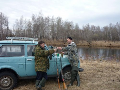 С тестем за Охоту и рыбалку....