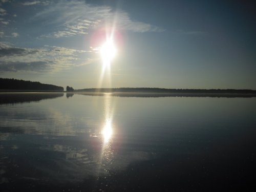 Красота на озере ранним утром!